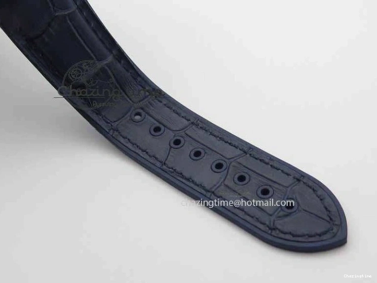 0129 EyeCatching Planet Ocean Master Chronometer SS OM 1:1 Best Edition Blue Dial On Leather Strap A 8176